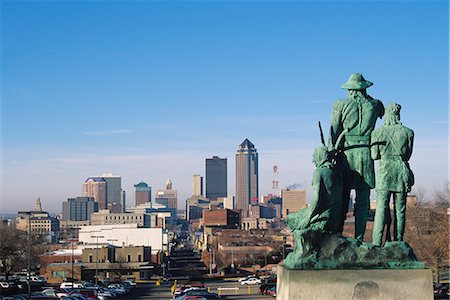 Blick auf die Innenstadt von State Capitol, Des Moines, Iowa, Vereinigte Staaten von Amerika, Nordamerika Stockbilder - Lizenzpflichtiges, Bildnummer: 841-03063932