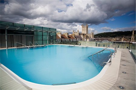 roman baths uk - Roof Top Pool in New Royal Bath, Thermae Bath Spa, Bath, Avon, England, United Kingdom, Europe Stock Photo - Rights-Managed, Code: 841-03063994