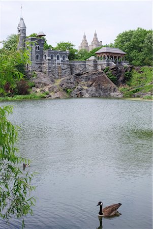 east - Belvedere Castle and Turtle Pond, Central Park, Manhattan, New York City, New York, United States of America, North America Stock Photo - Rights-Managed, Code: 841-03454427