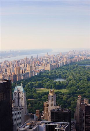 View over Central Park and the Upper West Side skyline, Manhattan, New York City, New York, United States of America, North America Foto de stock - Direito Controlado, Número: 841-03454444