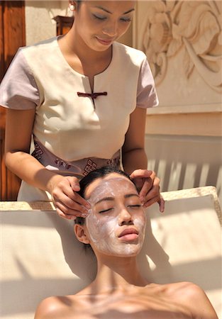 Facial at the Chi Spa at Shangri La Boracay Resort and Spa in Boracay, Philippines, Southeast Asia, Asia Stock Photo - Rights-Managed, Code: 841-03489515