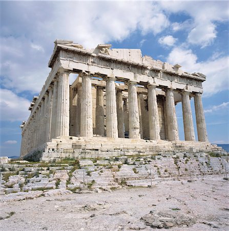 Le Parthénon, l'Acropole, Site du patrimoine mondial de l'UNESCO, Athènes, Grèce, Europe Photographie de stock - Rights-Managed, Code: 841-03489653