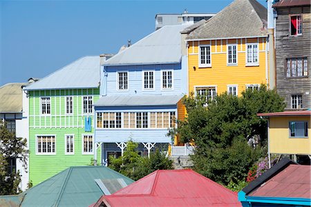 Traditional colourful houses, Valparaiso, UNESCO World Heritage Site, Chile, South America Stock Photo - Rights-Managed, Code: 841-03489824