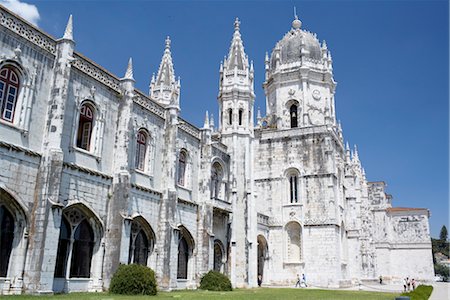 Mosteiro dos Jeronimos (Monastery of the Hieronymites), dating from the 16th century, UNESCO World Heritage Site, Belem, Lisbon, Portugal, Europe Fotografie stock - Rights-Managed, Codice: 841-03489835