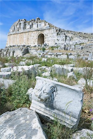 simsearch:841-02710916,k - Details of carvings and Roman theatre, Miletus, Anatolia, Turkey, Asia Minor, Eurasia Foto de stock - Con derechos protegidos, Código: 841-03489885