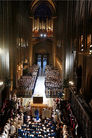 espera - Celebration of Vespers in Notre Dame de Paris with Benedict XVI, Paris, France, Europe Stock Photo - Rights-Managed, Code: 841-03483773