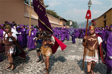 semana santa - Holy Week Procession, Antigua, Guatemala, Central America Foto de stock - Con derechos protegidos, Código: 841-03490023