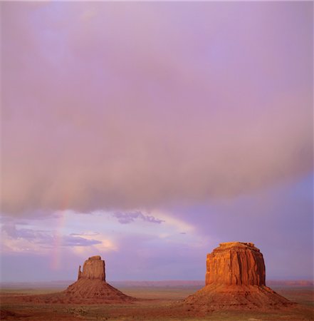 East Mitten and Merrick Buttes, Monument Valley, Arizona, USA, North America Stock Photo - Rights-Managed, Code: 841-03505043