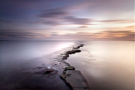 dorset - Kimmeridge Bay at dusk showing wave-cut platform known locally as The Flats, Perbeck District, Dorset, England, United Kingdom, Europe Stock Photo - Rights-Managed, Code: 841-03505243