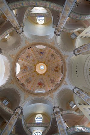 dresden - Innenraum der Frauenkirche (Liebfrauenkirche), Dresden, Sachsen, Deutschland, Europa Stockbilder - Lizenzpflichtiges, Bildnummer: 841-03505399