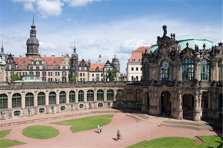 Glockenspiel Pavilion, Zwinger, Dresden, Saxony, Germany, Europe Foto de stock - Direito Controlado, Número: 841-03505402