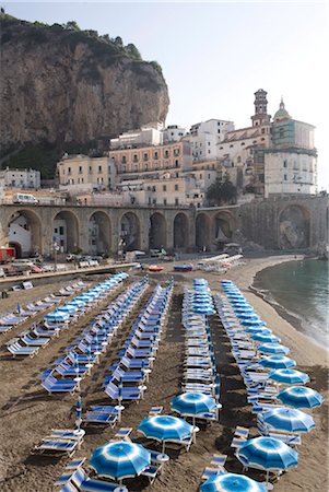 The beach of Atrani, Costiera Amalfitana, UNESCO World Heritage Site, Campania, Italy, Europe Stock Photo - Rights-Managed, Code: 841-03505675