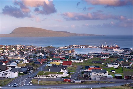 faroe islands - Torshavn and harbour, Nolsoy in the distance, Streymoy, Faroe Islands (Faroes), Denmark, Europe Stock Photo - Rights-Managed, Code: 841-03507818