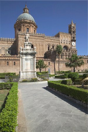 shrubs walkway - Palerme, Sicile, Italie, Europe Photographie de stock - Rights-Managed, Code: 841-03507865