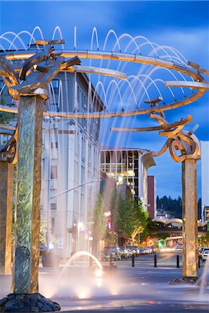 Riverfront Park Fountain, Spokane, Washington State, United States of America, North America Foto de stock - Con derechos protegidos, Código: 841-03507964