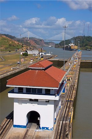 Écluses de Pedro Miguel, Canal de Panama, Panama, Amérique centrale Photographie de stock - Rights-Managed, Code: 841-03507961