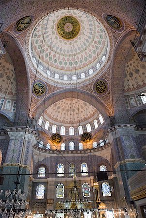 Interior, dome, New Mosque, Istanbul, Turkey, Europe Stock Photo - Rights-Managed, Code: 841-03508014
