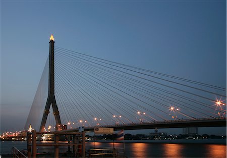 The Rama VIII Bridge, over Chao Phraya River, Bangkok, Thailand, Southeast Asia, Asia Stock Photo - Rights-Managed, Code: 841-03502407