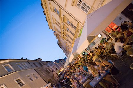 Cafes and street scene, Venturska Ul, Bratislava, Slovakia, Europe Stock Photo - Rights-Managed, Code: 841-03502542