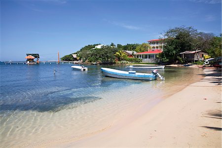 Half Moon Bay, Roatan, Honduras, îles de la baie, l'Amérique centrale Photographie de stock - Rights-Managed, Code: 841-03517054