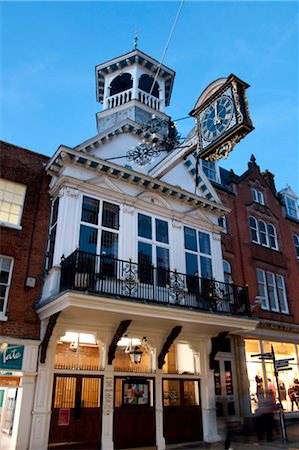 surrey - High Street at dusk, Guildford, Surrey, England, United Kingdom, Europe Stock Photo - Rights-Managed, Code: 841-03517113