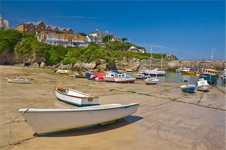 simsearch:841-03869900,k - Small fishing boats and yachts at low tide, Newquay harbour, Newquay, Cornwall, England, United Kingdom, Europe Stock Photo - Rights-Managed, Code: 841-03517183