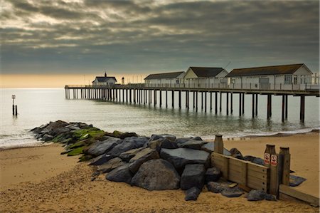 suffolk - Southwold pier in the early morning, Southwold, Suffolk, England, United Kingdom, Europe Stock Photo - Rights-Managed, Code: 841-03517217