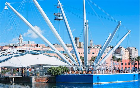 Genoa view from Porto Antico, Genoa, Liguria, Italy, Europe Stock Photo - Rights-Managed, Code: 841-03517237