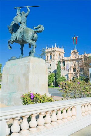 san diego - El Cid Campeador equestrian sculpture, San Diego, California, United States of America, North America Foto de stock - Con derechos protegidos, Código: 841-03517260