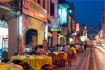 quartiere cinese - Outdoor restaurant, Chinatown, Kuala Lumpur, Malaysia, Southeast Asia, Asia Fotografie stock - Rights-Managed, Codice: 841-03517325