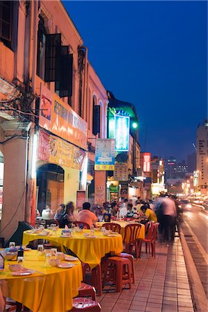 Outdoor restaurant, Chinatown, Kuala Lumpur, Malaysia, Southeast Asia, Asia Foto de stock - Con derechos protegidos, Código: 841-03517326