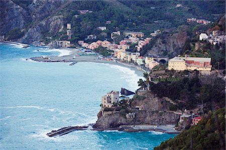 seaside village - Village de Monterosso, Cinque Terre, l'UNESCO World Heritage Site, Ligurie, Italie, Europe Photographie de stock - Rights-Managed, Code: 841-03517488