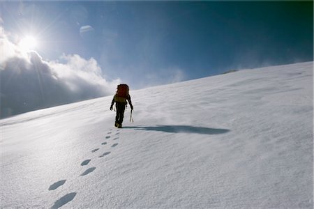 Alpiniste sur neige couverte Mont Fuji, la préfecture de Shizuoka, Japon, Asie Photographie de stock - Rights-Managed, Code: 841-03517536