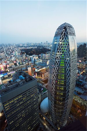 skyline asia - Tokyo Mode Gakuen Cocoon Tower, Design School Building, Shinjuku, Tokyo, Japan, Asia Stock Photo - Rights-Managed, Code: 841-03517549