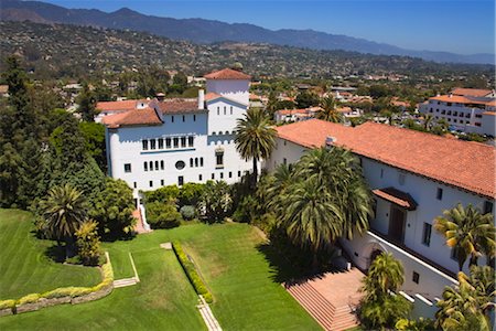 santa barbara - Clock Tower view, Santa Barbara County Courthouse, Santa Barbara, California, United States of America, North America Foto de stock - Con derechos protegidos, Código: 841-03517900