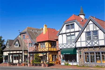 Danish architecture on Alisal Road, Solvang, Santa Barbara County, Central California, United States of America, North America Stock Photo - Rights-Managed, Code: 841-03517914