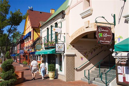 sidewalk usa - Alisal Road, Solvang, Santa Barbara County, Central California, United States of America, North America Stock Photo - Rights-Managed, Code: 841-03517912