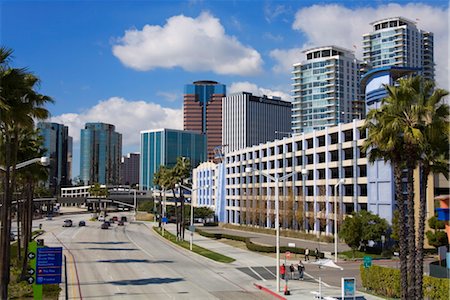 palm trees road la - Shoreline Drive, Long Beach, Los Angeles, California, United States of America, North America Stock Photo - Rights-Managed, Code: 841-03517954