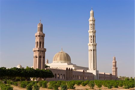 Al Ghubrah ou grande mosquée, Muscat, Oman, Moyen-Orient Photographie de stock - Rights-Managed, Code: 841-03518286