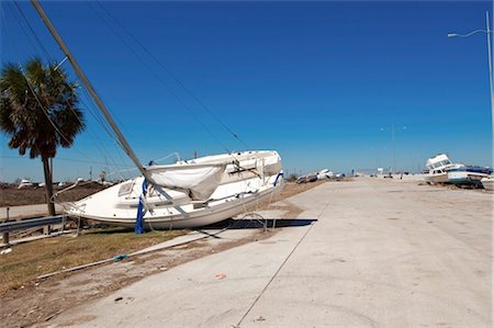 restos - Hurricane damage, Galveston, Texas, United States of America, North America Foto de stock - Con derechos protegidos, Código: 841-03518445