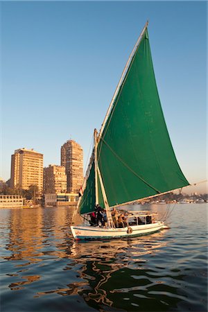 A felucca on the River Nile, Cairo, Egypt, North Africa, Africa Stock Photo - Rights-Managed, Code: 841-03518482