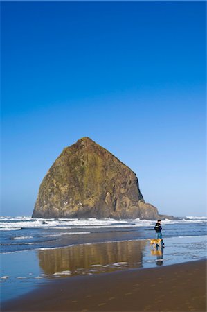 Haystack Rock, Cannon Beach, Oregon, United States of America, North America Stock Photo - Rights-Managed, Code: 841-03518580