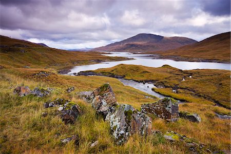 scotland coastal - Autumn moorland and mountains beside Loch Quoich, Highland, Scotland, United Kingdom, Europe Stock Photo - Rights-Managed, Code: 841-03518684