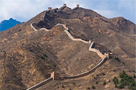 View of a section of the Great Wall, UNESCO World Heritage Site, between Jinshanling and Simatai near Beijing, China, Asia Stock Photo - Rights-Managed, Code: 841-03518798