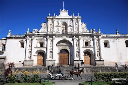 pictures of horses pulling carriages - Catedral de Santiago, Antigua, UNESCO World Heritage Site, Guatemala, Central America Stock Photo - Rights-Managed, Code: 841-03518834