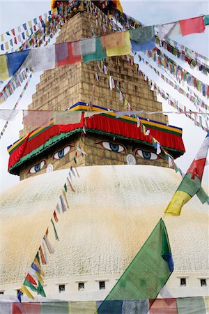 Stupa de Bodhnath, patrimoine mondial UNESCO, Katmandou, Népal, Asie Photographie de stock - Rights-Managed, Code: 841-03519042