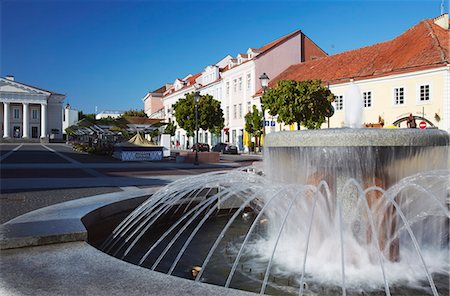 piazza del municipio - Fountain in Town Hall Square, Vilnius, Lithuania, Baltic States, Europe Fotografie stock - Rights-Managed, Codice: 841-03519997