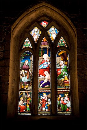 fife - Vitraux, Abbaye de Dunfermline, Dunfermline, Fife, Écosse, Royaume-Uni, Europe Photographie de stock - Rights-Managed, Code: 841-03520005