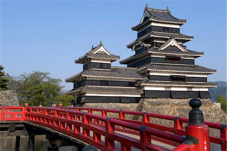 The 16th century Matsumoto Castle, mostly original construction and a National Treasure of Japan, Nagano, Japan Foto de stock - Con derechos protegidos, Código: 841-03520269