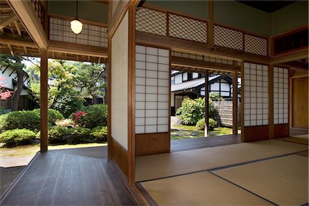 simsearch:841-03520256,k - View of landscape garden at the Kyu Uchiyamake Samurai house in Echizen-Ono, Fukui, Japan, Asia Foto de stock - Direito Controlado, Número: 841-03520263